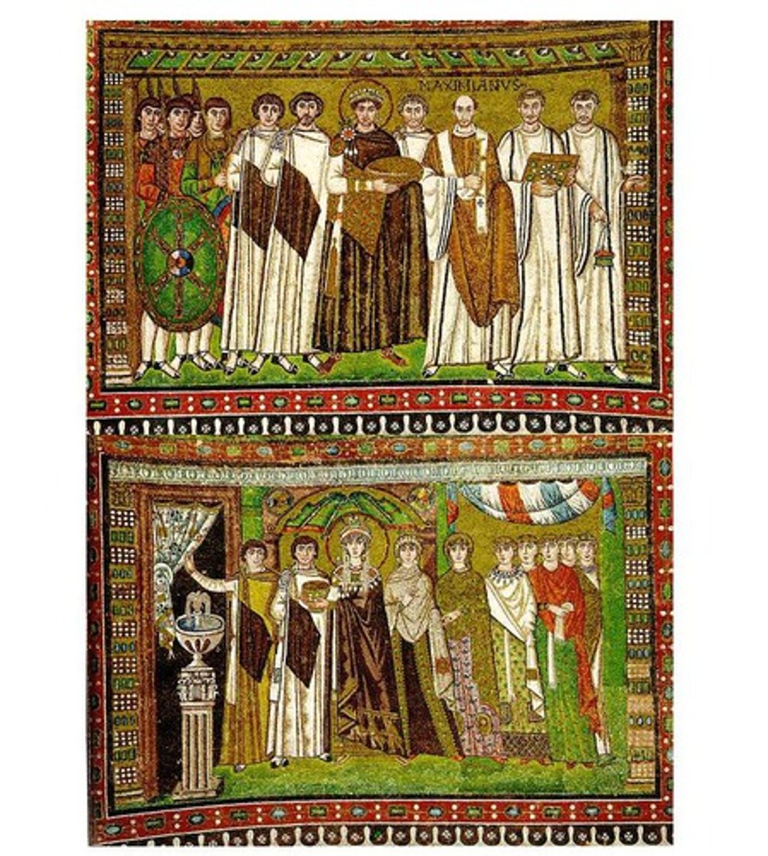 <p>Ruler of Byzantine Empire (527-565) and his wife, known for Golden Age achievements in Constantinople and the expansion of the empire</p>