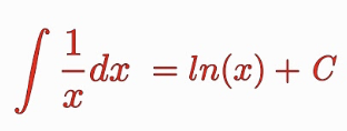 <p> ln|x| + C</p>