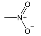 <p>contains a -NO2</p>