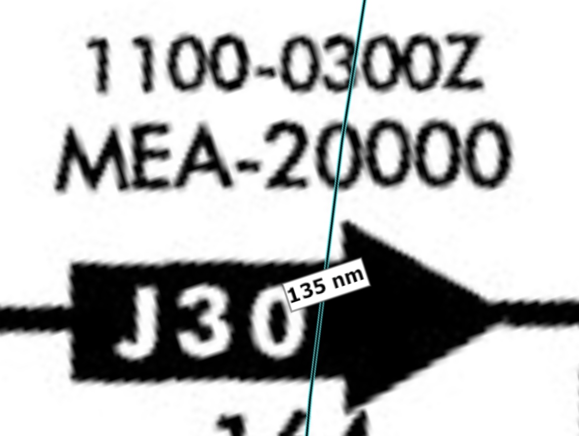 <p>What is the minimum enroute altitude for J30?</p>