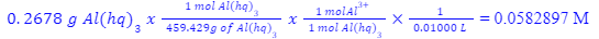 <p>Weighing the dried Al(hq)₃ precipitate and using stoichiometry to calculate the moles of Al³⁺ in the original solution</p>