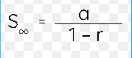 <p>a1 / 1-r  iff. |r| &lt; 1</p>