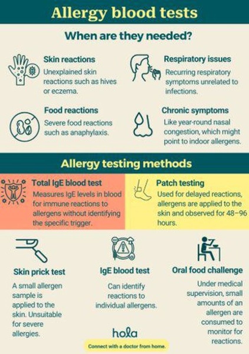 <p>Skin testing</p>