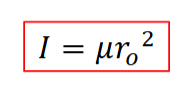 <p>symbol I</p><p>tells us how easy it is to spin the diatomic molecule about its centre of mass</p><p>larger masses or longer bond lengths mean the rotor will spin more slowly for a given magnitude of push. this means the moment of inertia is larger.</p>