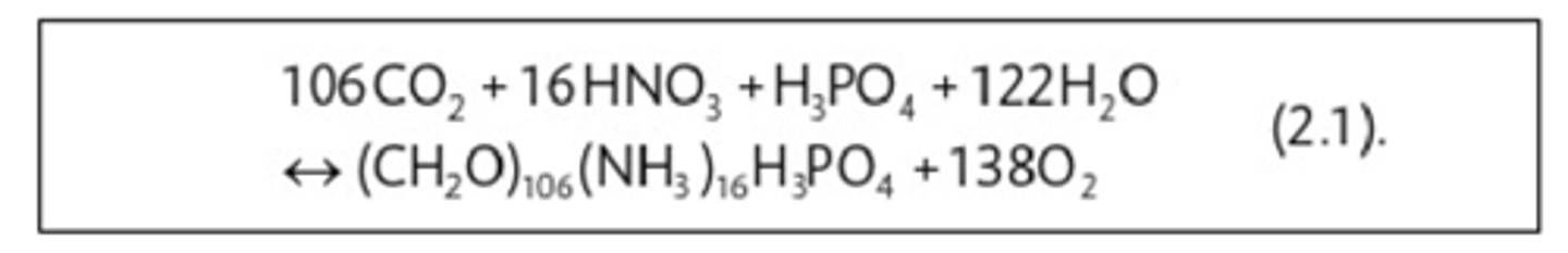 <p>hown below is equation #2.1 in Ch 2 of the book. The reaction proceeding left to right is primary</p><p>production, while the opposite reaction (CH2O to CO2) is _________</p>