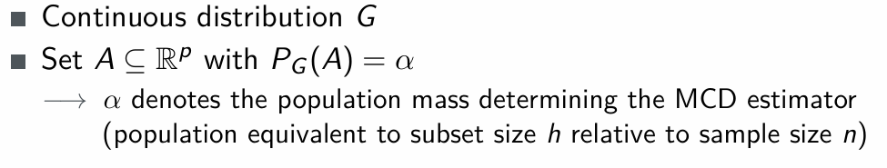 <p>What is the functional for the covariance matrix over a set A? </p>