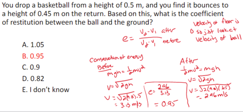 iclicker for COR inelastic