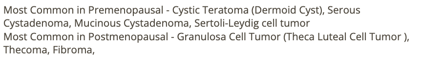 <p>c) granulosa cell tumor </p>