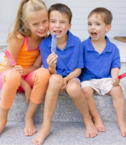 <p>child with many siblings</p>