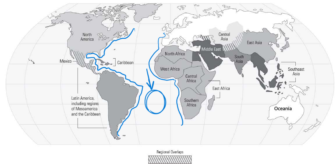 <p>In regards to Oceans, right here would be the ____ Ocean</p>