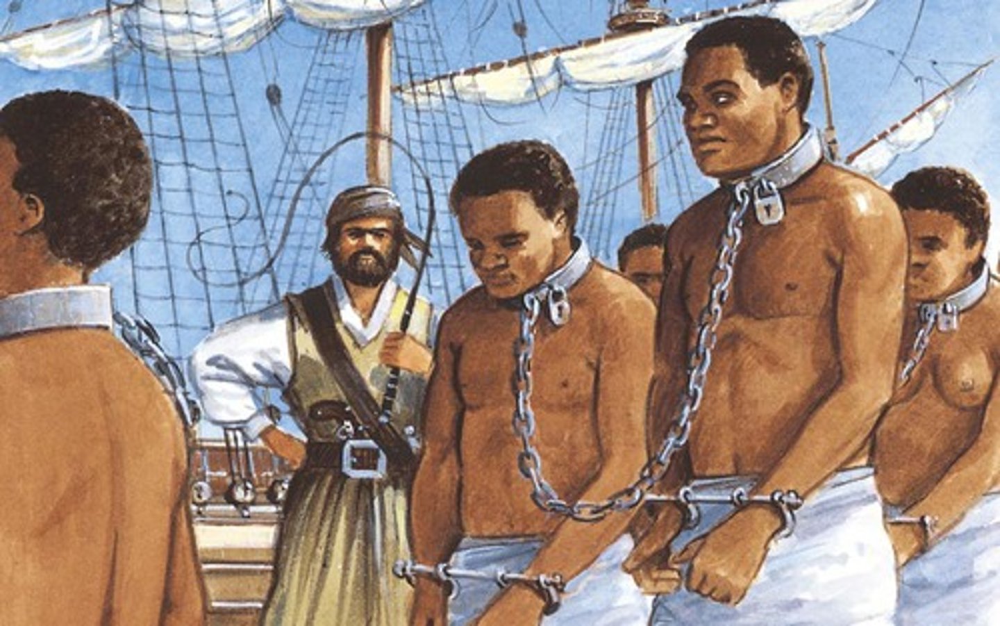 <p>What group of people was taken to America and sold as slaves?</p>