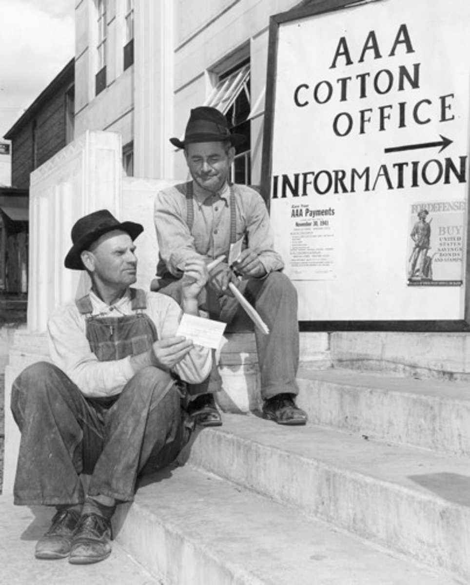 <p>Attempted to regulate agricultural production through farm subsidies to decrease the amount of crops produced; ruled unconstitutional.</p>
