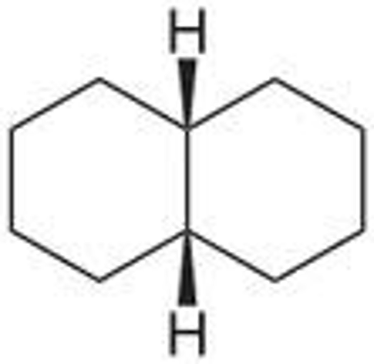 <p>compounds that contain two fused rings, conformationally "locked," chairs cannot flip back and forth between conformations, ex decalin</p>