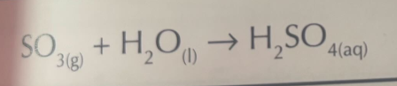 <ol start="2"><li><p>sulfuric (VI) acid</p></li><li><p>H2SO4 (aq) → 2H+ (aq) + SO4 2- (aq)</p></li></ol><p></p>