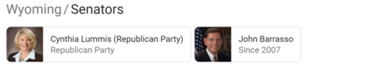 <p>Who is <span style="text-decoration:underline">one</span> of your state's Senators right now?</p>