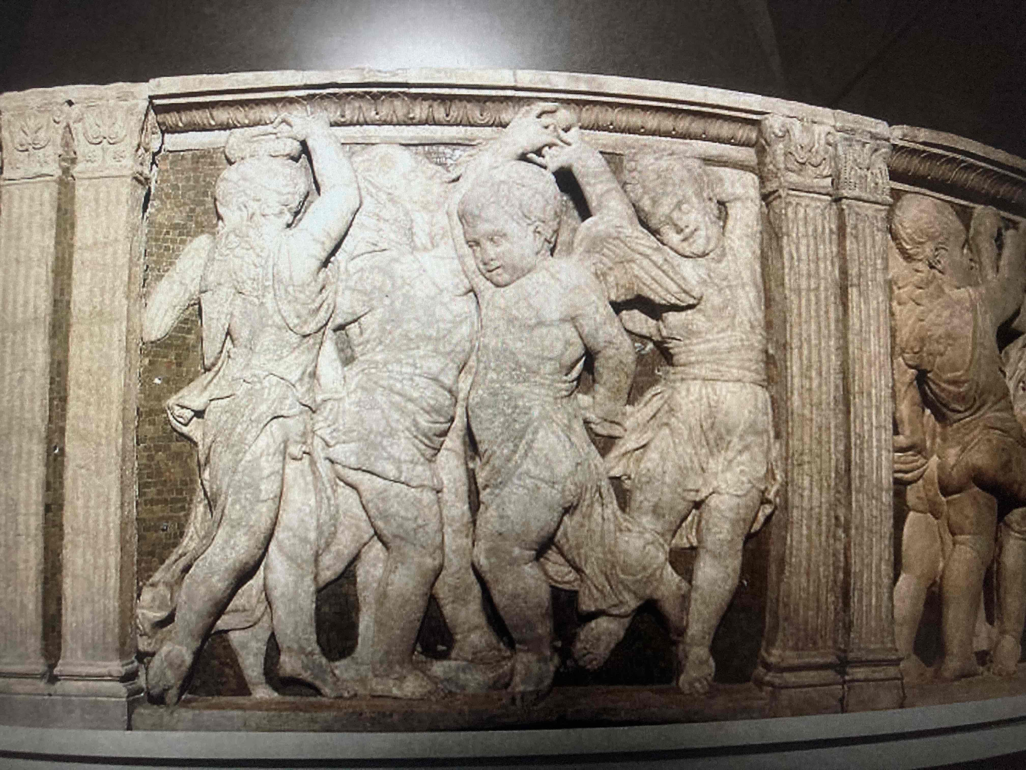 <ul><li><p>Donatello</p></li><li><p>Stolnična prižnica</p></li><li><p>1428-38</p></li></ul>