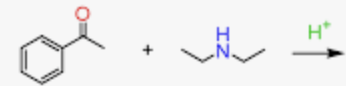 <p>carbonyl + secondary amine</p>