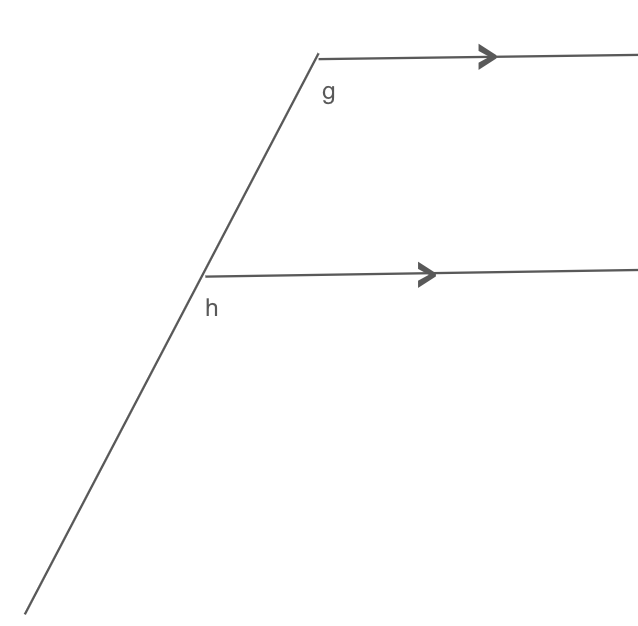 <p><span>∠g = ∠h</span></p>