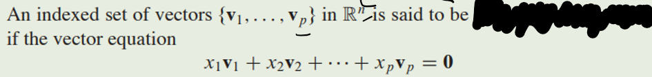 <p>has only trivial solutions</p>