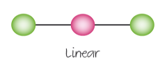 <p>molecular geometry: linear</p><p>domain geometry: linear</p><p>bonding angles: 180°</p>