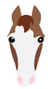 <p>face marking where the face is mostly white</p>