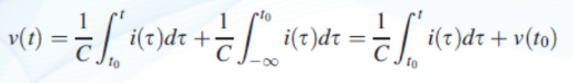 <ul><li><p>focus on the expression at the end</p></li><li><p>REMEMBER to include the initial voltage</p></li></ul><p></p>