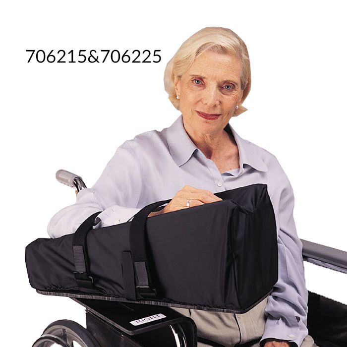 <p>-Support hypotonic UE</p><p>-Prevent edema through elevation</p><p>-Good for individuals with stroke/hemiplegia</p><p>-Lapboards can help with the same while also adding a surface to work on</p>