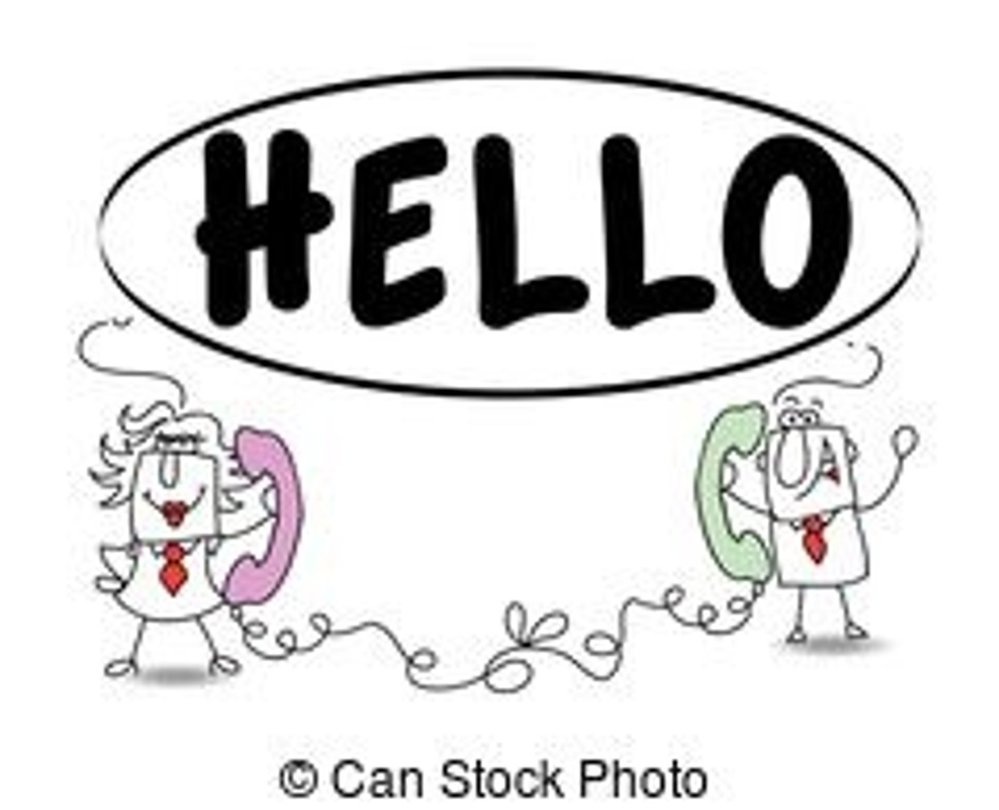 <p>hello ( on the phone)</p>
