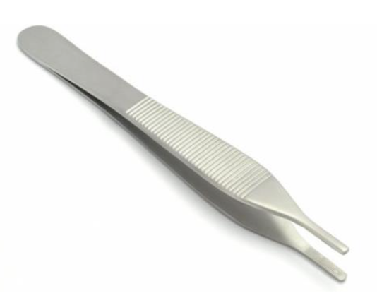 <p>wide grip, fine serrated tips</p>