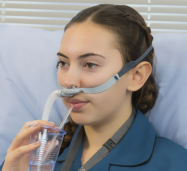 <p>high-flow nasal cannula</p>