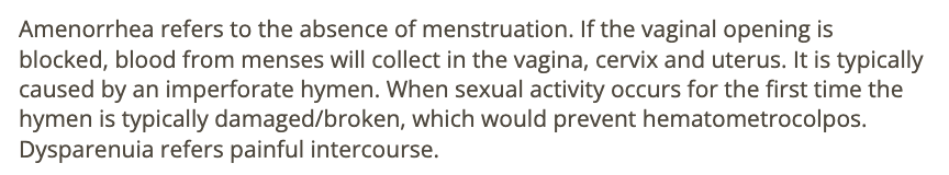 <p>c) amenorrhea </p>
