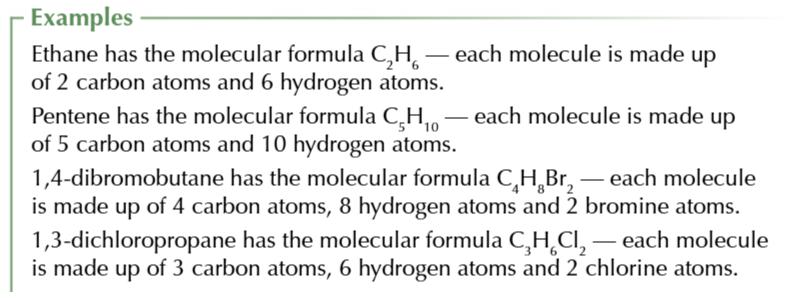 <p>gives the actual number of atoms of each element in a molecule</p>