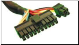 <p>This connector has 4 pins removed so the connector can fit into a 20-pin P1 motherboard connector</p>