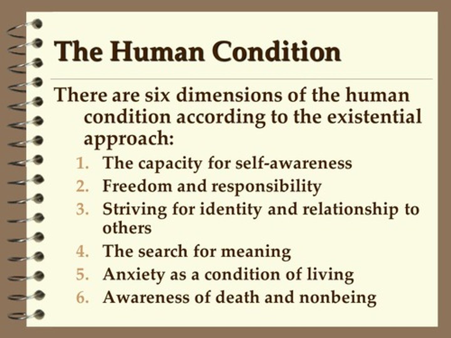<p>a therapy that encourages clients to accept responsibility for their lives and to live with greater meaning and value</p><p>Victor Frankl- Logotherapy therapy through meaning.</p><p>Rollo May</p><p>Irvin Yalom</p>