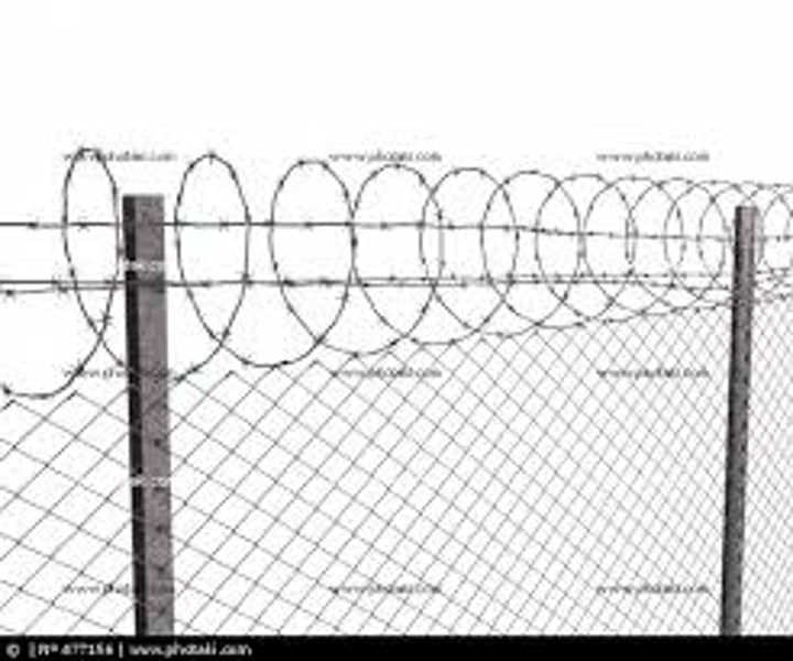 <p>a wire fence</p>