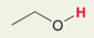 <p>H in -OH alcohol linear carbon chain</p>