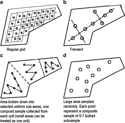 <p>systematic sampling across regular intervals and fixed spacing</p>