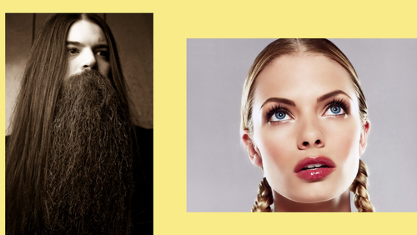 <p>Differences between the sexes in secondary sexual characteristics.</p>