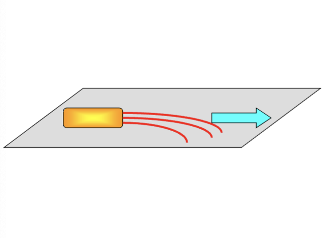 <p>surface motility, type IV pilus mediated, pilus extends and attaches to surface, then retracts and pulls cell along. jerky movement over surfaces hence “twitching”</p>