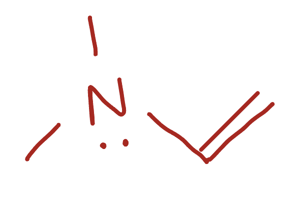 Lone pair next to double bond