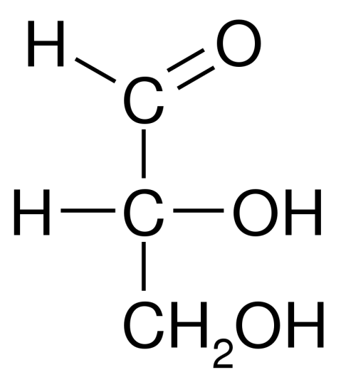 <p>What is the common name of HOCH2-CH(OH)-CHO?</p>