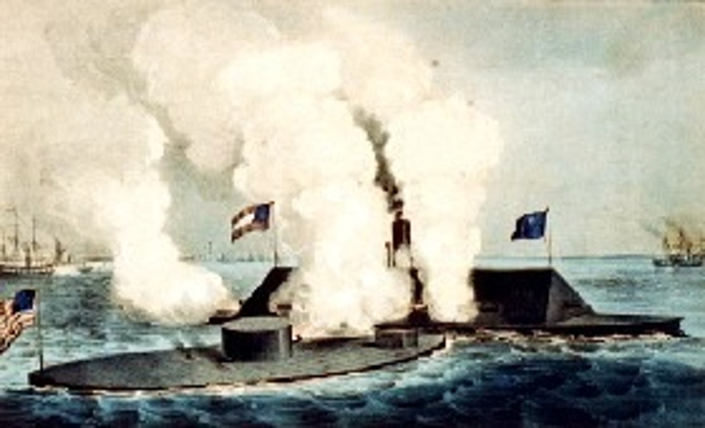 <p>Abandoned Union warship salvaged by the Confederacy. Enforced with iron plates to become an ironclad ship. Renamed "Virginia"</p>
