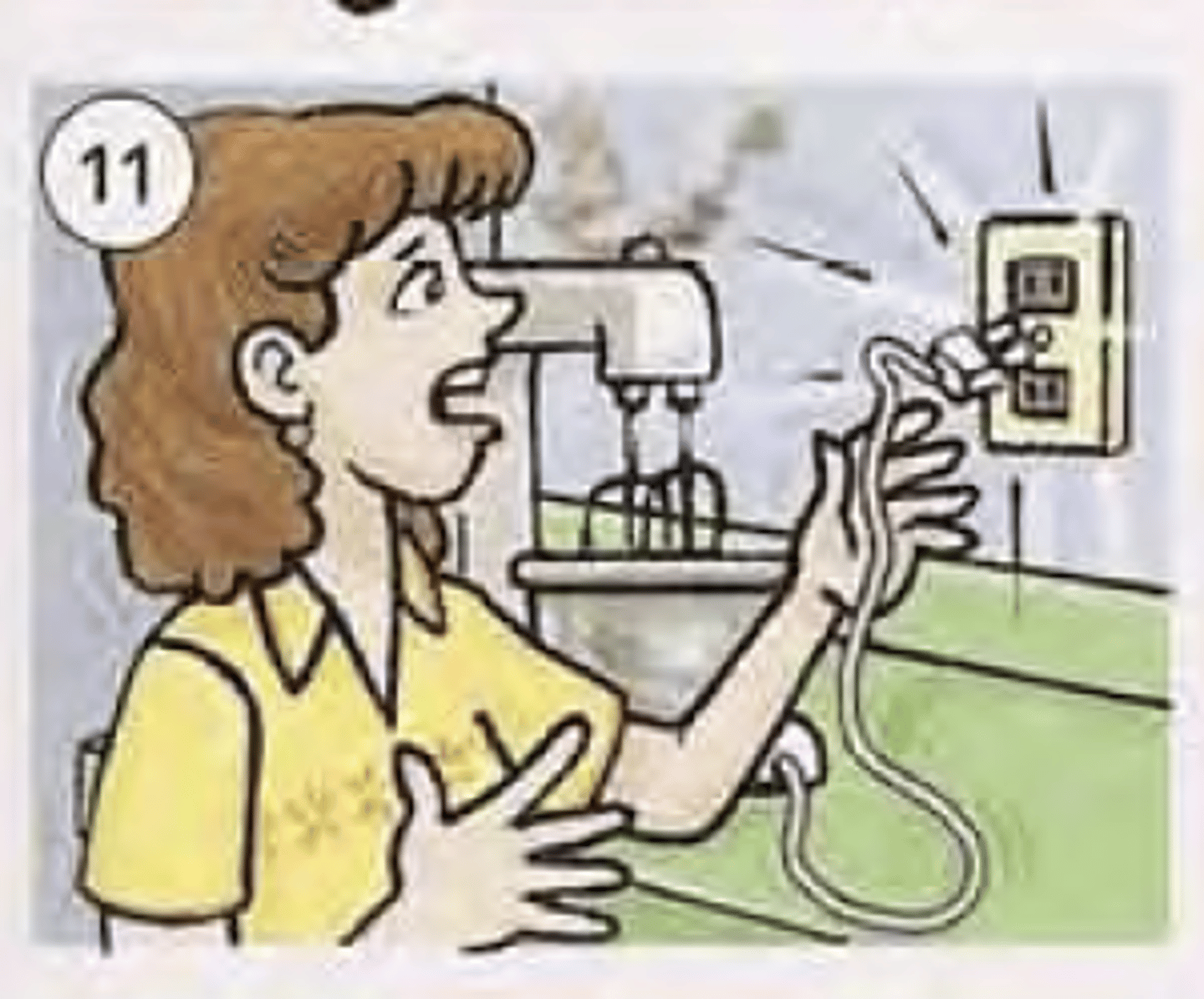 <p>получить удар током</p>