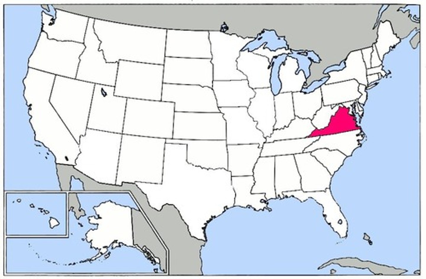 <p>to/in/at Virginia</p>