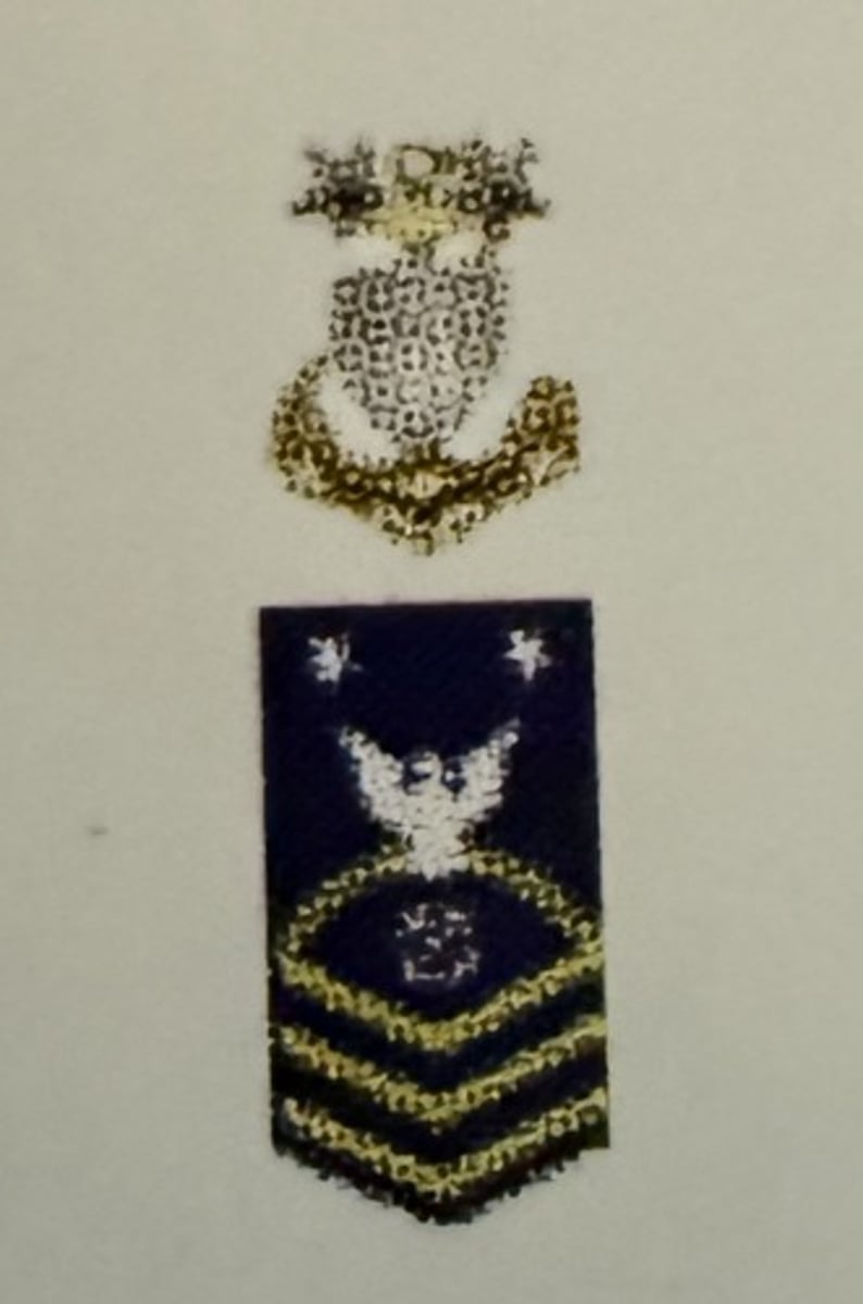 <ul><li><p><strong>Collar Device:</strong> Zero One Gold Anchor Below Zero Two Silver Stars</p></li><li><p><strong>Sleeve Insignia:</strong> Zero Three Gold Chevrons Below Zero One Gold Rocker Below Zero Two Silver Stars</p></li></ul><p></p>