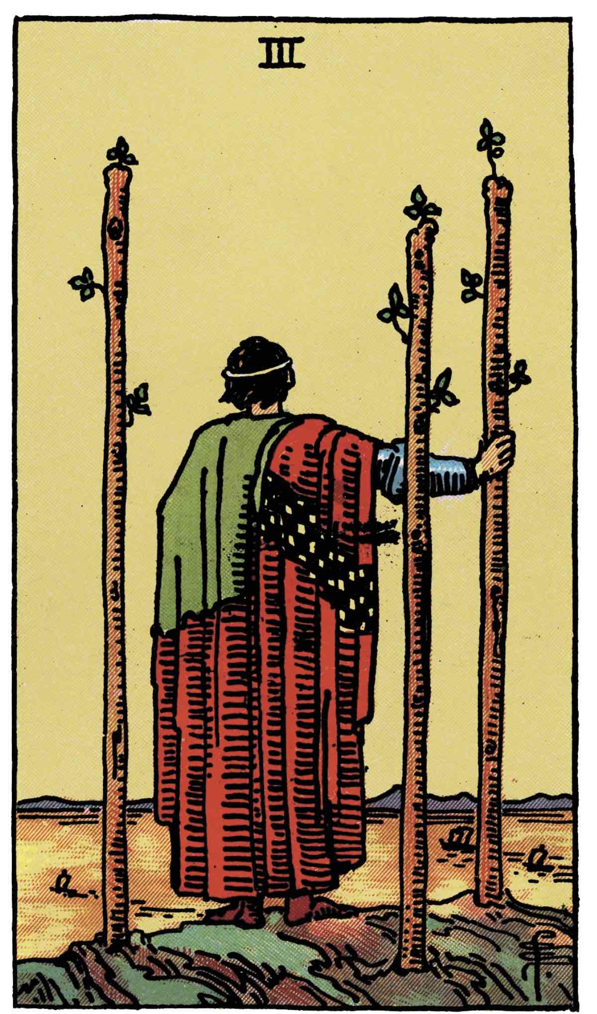 <p>Three of Wands</p>
