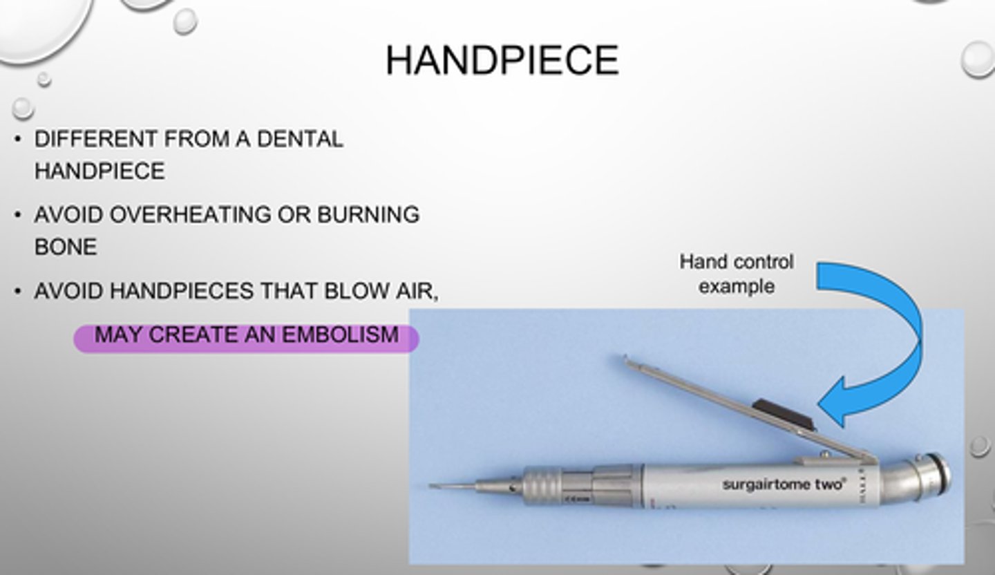 <p>Surgical handpieces that blow air may create an ___________</p>