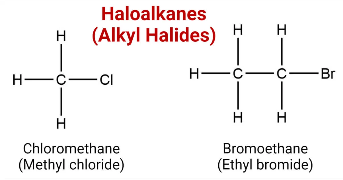<p>functional group: -Cl -Br -I</p><p>prefix: chloro bromo iodo</p>