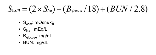 <p>serum osmolarity</p>