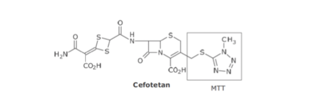 <p>Adverse reaction of Cefotetan</p>